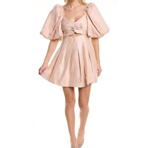 Aje - Dusk Knot Linen-Blend A-Line Skirt